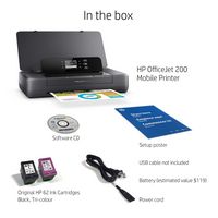 HP - OfficeJet 200 Mobile Inkjet Printer - Black - Alternate Views