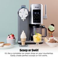 Ninja - CREAMi Scoop & Swirl Ice Cream & Soft Serve Maker, 13 One-Touch Programs - Silver - Alternate Views