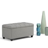 Simpli Home - Sienna Storage Ottoman Bench - Dove Gray - Alternate Views