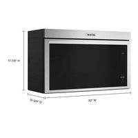 Maytag - 1.1 Cu. Ft. Over-the-Range Microwave with Flush Built-in Design - Stainless Steel - Alternate Views