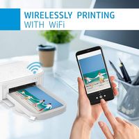 HP - Sprocket Studio Plus WiFi Photo Printer, Compatible with iOS and Android - White - Alternate Views