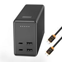 j5create - 4-Port Power Bank 100W 26800mAh Portable Charger for Most Devices - Black/ Space Gray - Alternate Views