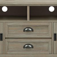 Simpli Home - Burlington SOLID WOOD 72 inch TV Media Stand in Distressed Grey For TVs up to 80 in... - Alternate Views