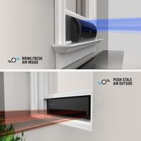 Vornado - Transom AE Black Window Fan - Black - Alternate Views