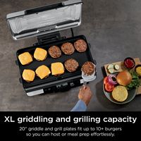 Ninja - Sizzle Pro XL 20-Inch Indoor Griddle & Grill with ProTemp IQ - Silver - Alternate Views