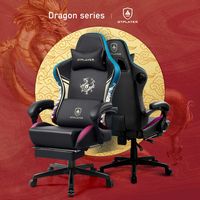 GTPlayer - Dragon Series Gaming Chair with Bluetooth Speakers - Black - Alternate Views