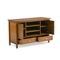 Simpli Home - Warm Shaker SOLID WOOD 47 inch Wide Transitional TV Media Stand in Light Golden Bro... - Alternate Views