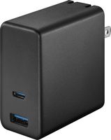 Best Buy essentials™ - 100W Dual Port USB-C and USB Wall Charger for MacBook Pro, iPad, iPhone, A... - Alternate Views