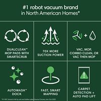 iRobot - Roomba 405 (G185) Combo Vacuum & Mop + AutoWash Dock - Dual Spinning Mop Pads, Self Empt... - Alternate Views