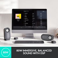 Logitech - Z407 2.1 Bluetooth Computer Speaker System with Wireless Control (3-Piece) - Black - Alternate Views