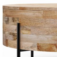 Simpli Home - Rayburn Drum Coffee Table - Natural - Alternate Views