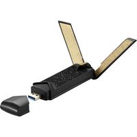 ASUS - USB-AX56 IEEE 802.11ax Wi-Fi Adapter - Black - Alternate Views