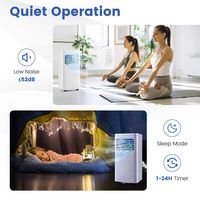 Costway 6000 BTU Portable Air Conditioner Cools up to 250 sq.ft 3-in-1 AC Unit With Cool Dehum Fa... - Alternate Views