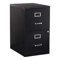 OSP Home Furnishings - 2 Drawer Locking Metal File Cabinet - Black - Alternate Views