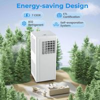 Costway 7100 BTU Portable Air Conditioner Cools up to 350 sq.ft 10000 BTU AC Unit with Dehumidifi... - Alternate Views