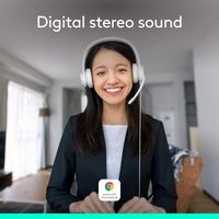 Logitech - H390 Wired USB-A On-Ear Stereo Headphones with Noise Canceling Microphone - Off-White - Alternate Views