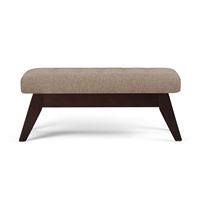 Simpli Home - Draper Mid Century Tufted Ottoman Bench - Fawn Brown - Alternate Views