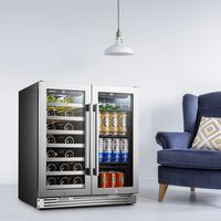 LanboPro - Freestanding/Built-In 30'' width 26 Bottle 76 Can Dual Zone Combo Wine and Beverage Fr... - Alternate Views