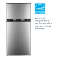 Insignia™ - 4.3 Cu. Ft. Mini Fridge with Top Freezer and ENERGY STAR Certification - Stainless Steel - Alternate Views