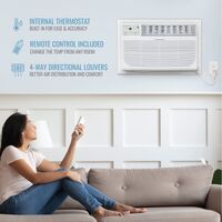 Keystone - 8,000 BTU 350 Sq. Ft. Through-the-Wall Air Conditioner with 4,200 BTU Supplemental Hea... - Alternate Views