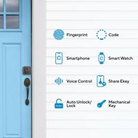 Ultraloq - Bolt Fingerprint WiFi Smart Lock (Apple Home) - Black - Alternate Views