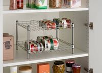 TRINITY - BASICS EcoStorage 2-Tier | Can Organizer Rack | 2-Pack | Chrome - Chrome - Alternate Views