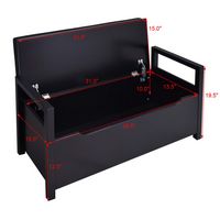 Costway - Shoe Bench Storage Rack Cushion Seat Ottoman Bedroom Hallway Entryway - Black - Alternate Views