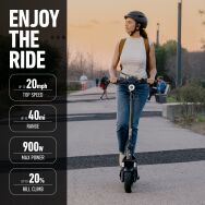 NIU - KQi 300P Foldable Electric Kick Scooter w/ 40 mi Max Range & 20 mph Max Speed - Black - Alternate Views