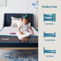Lucid Comfort Collection - 7-inch Firm Bonnell Spring Mattress - Full - Gray - Alternate Views