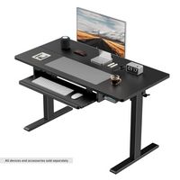 HUANUO - Adjustable Standing Desk with Keyboard Tray - 48″ x 24″ - Black - Alternate Views