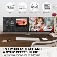 ViewSonic - VA2456A-MHD_H2 Dual Monitor Pack Head-Only 1080p IPS Frameless Monitors with 120Hz, V... - Alternate Views