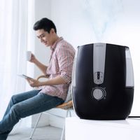 Homedics - TotalComfort Plus Ultrasonic Humidifier-3.7L Top Fill - Black - Alternate Views