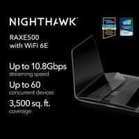 NETGEAR - Nighthawk AXE11000 Tri-Band WiFi 6E Router - Black - Alternate Views