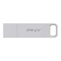 PNY - 128GB DUO LINK USB 3.2 Type-C Dual Flash Drive - Silver - Alternate Views