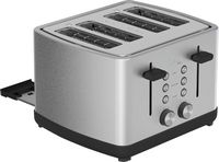 bella PRO - 4-Slice Toaster with Extra Wide Slots - Stainless Steel - Alternate Views