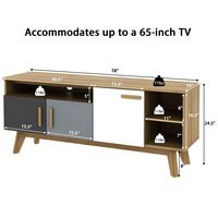 TV Stand for TVs up to 65'' Entertainment Center Console w/ Adjustable Shelf - Alternate Views