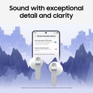 Samsung - Galaxy Buds4 Wireless Earbud Headphones - White - Alternate Views