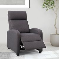 CorLiving - Oren Fabric Recliner - Dark Grey - Alternate Views