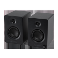 Victrola - Tempo Bluetooth Bookshelf Speakers - Black - Alternate Views