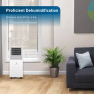 Friedrich - 10000 BTU (6000 DOE) 450 Sq. Ft. Portable Air Conditioner Cool Only Wifi Enabled - White - Alternate Views
