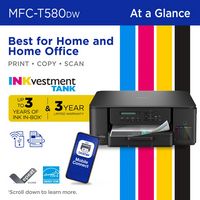 Brother - INKvestment Tank 580 Wireless All-in-One SuperTank Inkjet Printer with up to 3 Years of... - Alternate Views