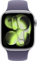 Apple Watch Series 11 (GPS) 42mm Silver Aluminum Case with Purple Fog Sport Band - S/M - Silver -... - Alternate Views