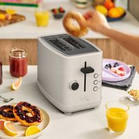 bella PRO - 2-Slice Toaster with Extra Wide Slots - Oatmilk - Alternate Views