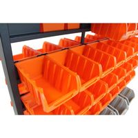 TRINITY - 35.5x19.75x48.5 | Dual-Sided Rolling Bin Rack - Black - Alternate Views