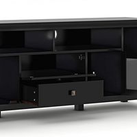 Simpli Home - Cosmopolitan SOLID WOOD 72 inch Wide TV Media Stand in Black For TVs up to 80 inche... - Alternate Views