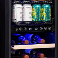 NewAir - 15” Premium Built-in Dual Zone 9 Bottle and 48 Can Wine and Beverage Fridge with SplitSh... - Alternate Views