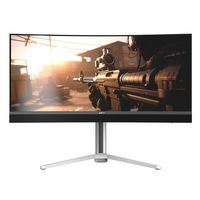 Mobile Pixels - 34-In. LED Curved Gaming Monitor - Black - Alternate Views