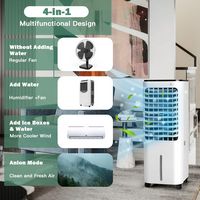 Costway 4-in-1 Portable Evaporative Air Cooler 12L Water Tank 4 Ice Boxes - White - Alternate Views