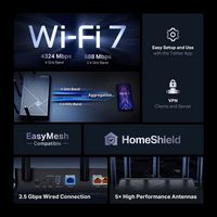 TP-Link - Archer BE5000 Dual-Band Wi-Fi 7 Router - Black - Alternate Views