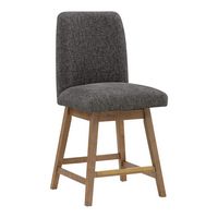 OSP Home Furnishings - Finley 26” Swivel Counter Stool 2Pk - Charcoal/Med Oak - Alternate Views